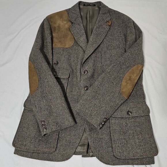 Christophers Dawes Country Clothing Pure New Wool Tweed Jacket Made in England - Picture 4 of 10